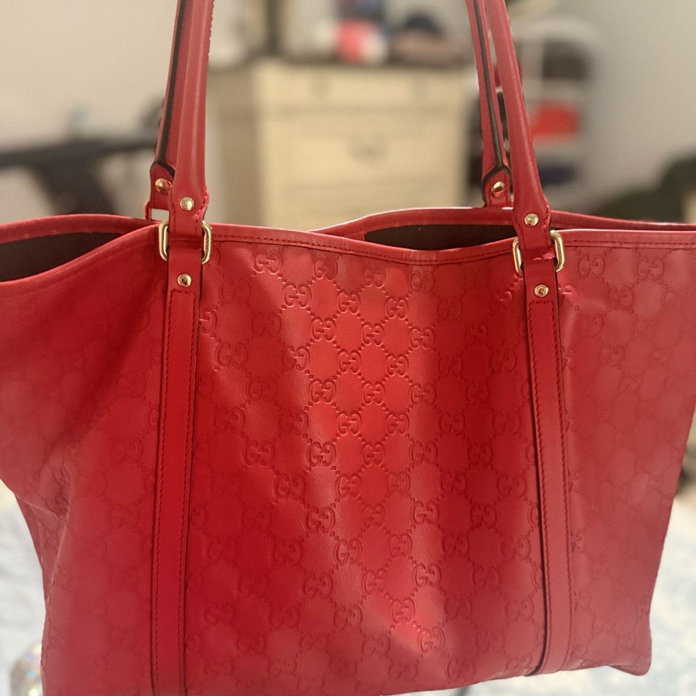 Gucci Red Tote Bag
